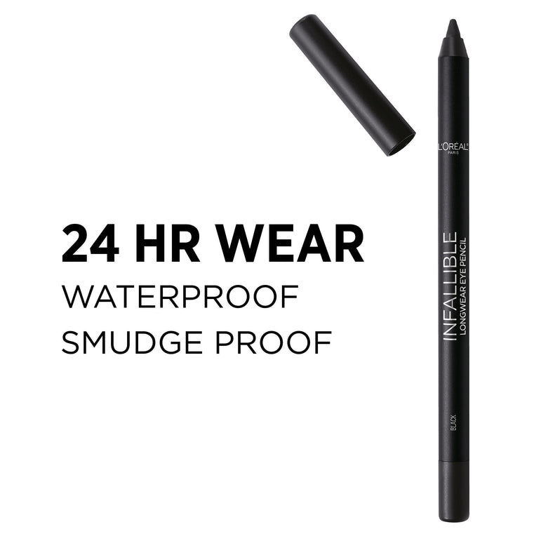 L'Oreal Paris Infallible Pro-Last Waterproof, Up to 24HR Pencil Eyeliner, Black, 0.042 oz.-CaribOnline