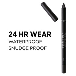 L'Oreal Paris Infallible Pro-Last Waterproof, Up to 24HR Pencil Eyeliner, Black, 2 count-CaribOnline