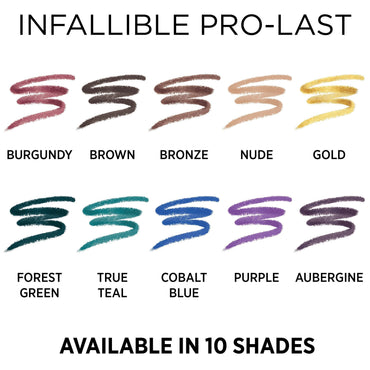 L'Oréal Paris Infallible Pro-Last Waterproof, Up to 24HR Pencil Eyeliner, Bronze, 0.0