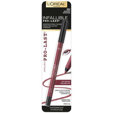 L'Oréal Paris Infallible Pro-Last Waterproof, Up to 24HR Pencil Eyeliner, Burgundy, 0.042 oz.-CaribOnline