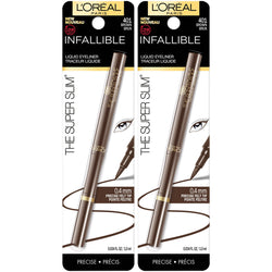 L'Oreal Paris Infallible Super Slim Long-Lasting Liquid Eyeliner, Brown, 2 count-CaribOnline