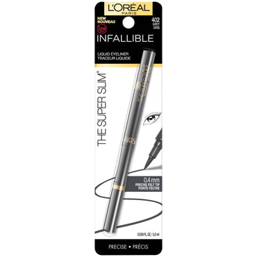 L'Oreal Paris Infallible Super Slim Long-Lasting Liquid Eyeliner, Gray, 0.034 fl. oz.-CaribOnline