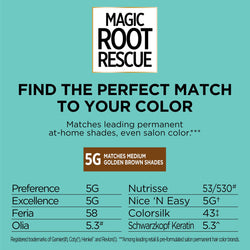 L'Oreal Paris Magic Root Rescue 10 Minute Root Hair Coloring Kit, 5G Medium Golden Brown, 1 kit-CaribOnline
