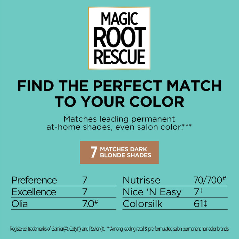 L'Oreal Paris Magic Root Rescue 10 Minute Root Hair Coloring Kit, 7 Dark Blonde, 1 kit-CaribOnline