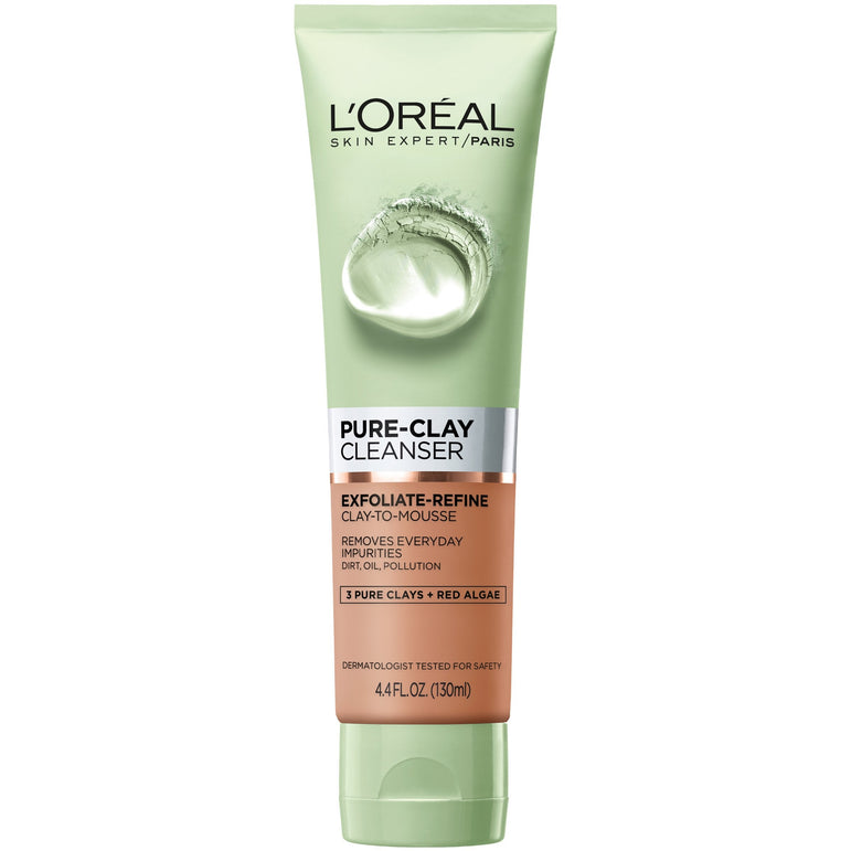L'Oreal Paris Pure-Clay Cleanser Exfoliate and Refine for Face, Red Algae, 4.4 fl. oz.-CaribOnline