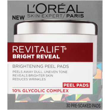 L'Oreal Paris Revitalift Bright Reveal Peel Pads, 30 ct.-CaribOnline