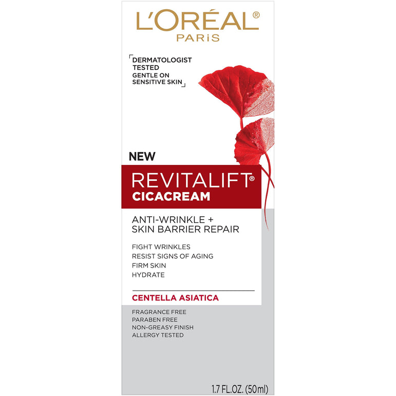 L'Oreal Paris Revitalift Cicacream Anti-Wrinkle + Skin Barrier Repair, 1.7 fl. oz.-CaribOnline