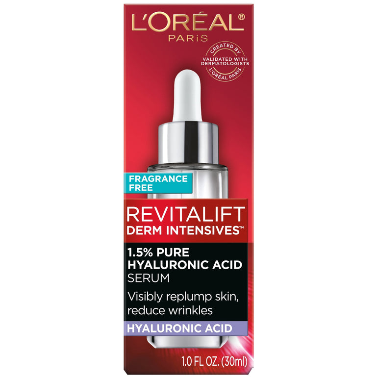 L'Oreal Paris Revitalift Derm Intensives Hyaluronic Acid Face Serum, 1 fl. oz.-CaribOnline