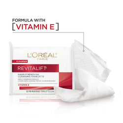 L'Oreal Paris Revitalift Radiant Smoothing Facial Cleansing Towelettes, 2 count-CaribOnline