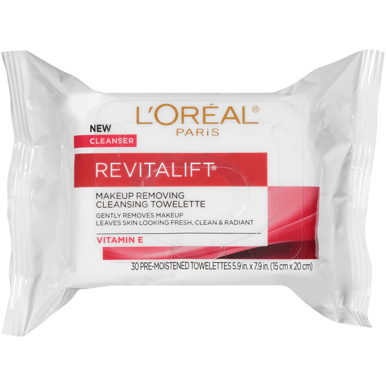 L'Oreal Paris Revitalift Radiant Smoothing Facial Cleansing Towelettes, 30 ct.-CaribOnline
