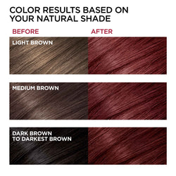 L'Oreal Paris Superior Preference Fade-Defying Shine Permanent Hair Color, 4R Dark Auburn, 1 kit-CaribOnline
