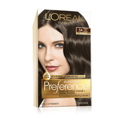 L'Oreal Paris Superior Preference Fade-Defying Shine Permanent Hair Color, 5A Medium Ash Brown, 1 kit-CaribOnline