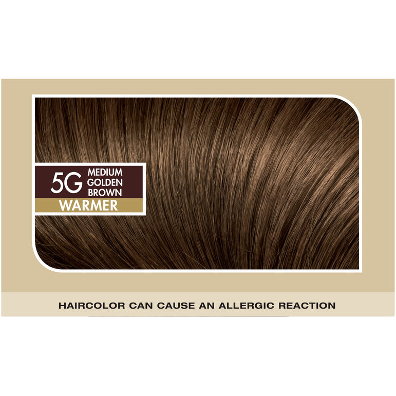 L'Oreal Paris Superior Preference Fade-Defying Shine Permanent Hair Color, 5G Medium Golden Brown, 1 kit-CaribOnline
