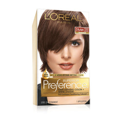 L'Oreal Paris Superior Preference Fade-Defying Shine Permanent Hair Color, 5.5AM Medium Copper Brown, 1 kit-CaribOnline