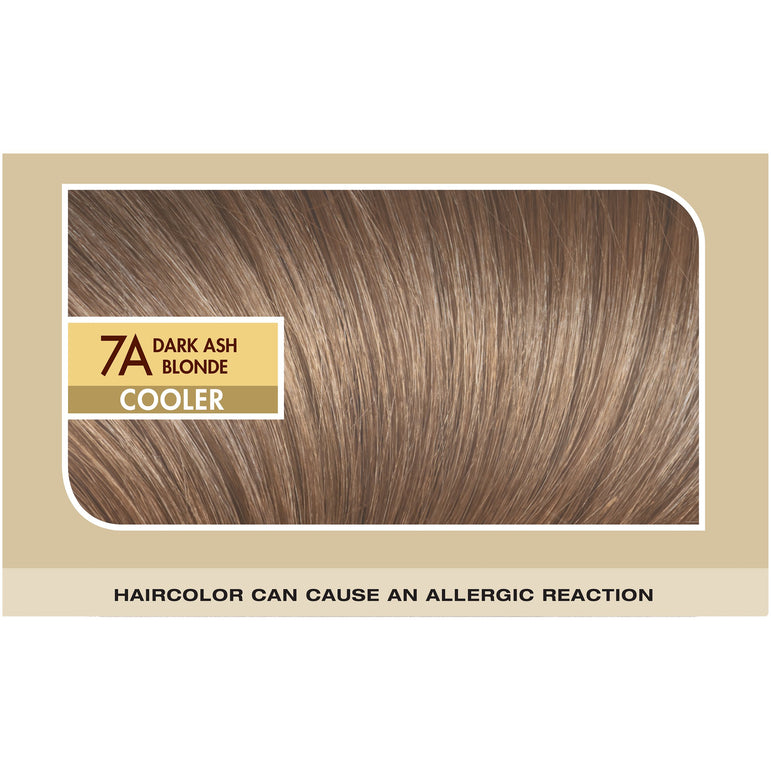 L'Oreal Paris Superior Preference Fade-Defying Shine Permanent Hair Color, 7A Dark Ash Blonde, 1 kit-CaribOnline