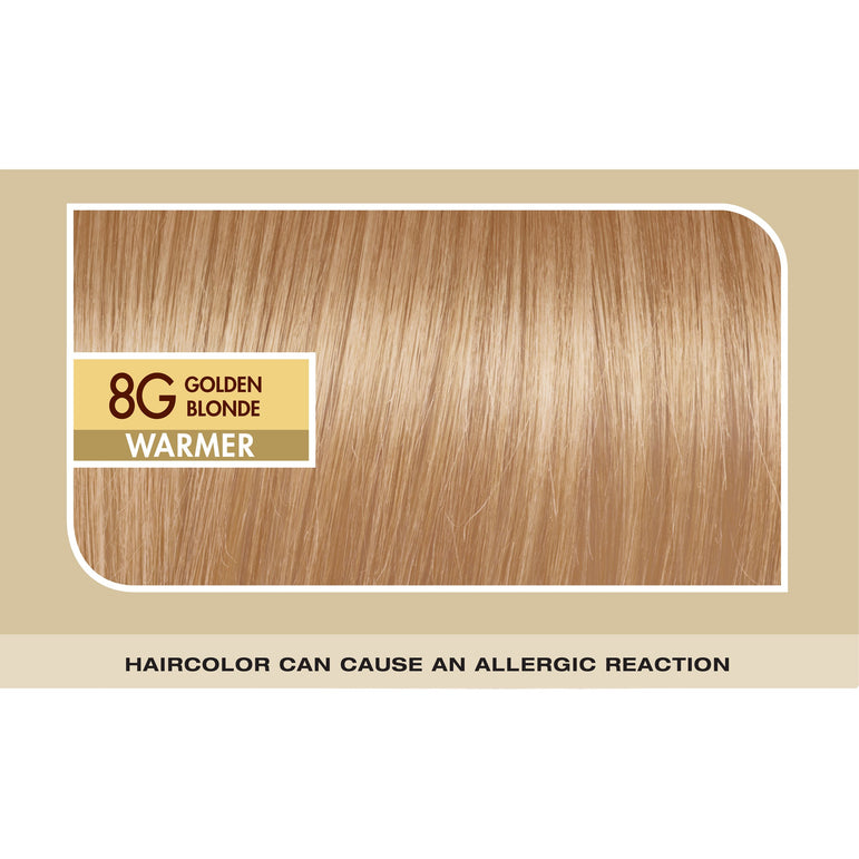 L'Oreal Paris Superior Preference Fade-Defying Shine Permanent Hair Color, 8G Golden Blonde, 1 kit-CaribOnline