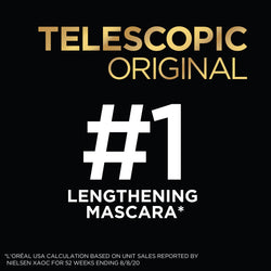 L'Oreal Paris Telescopic Original Washable Intense Lengthening Mascara, Black, 0.27 fl. oz.-CaribOnline