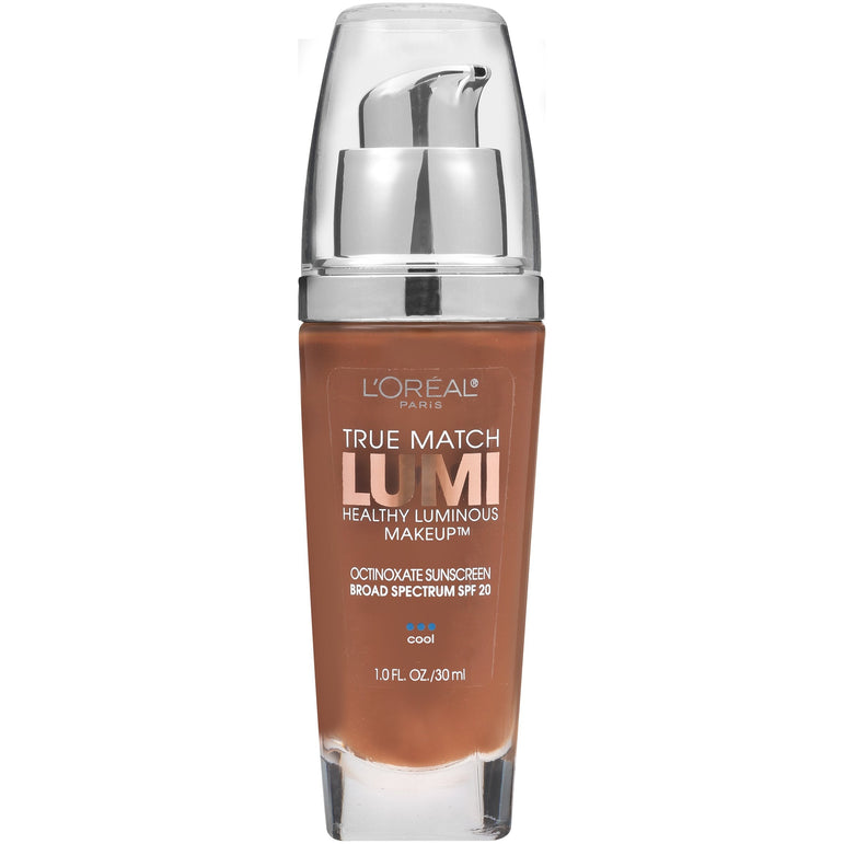 L'Oreal Paris True Match Lumi Healthy Luminous Makeup Medium Coverage, C7-8 Nut Brown/Cocoa, 1 fl. oz.-CaribOnline