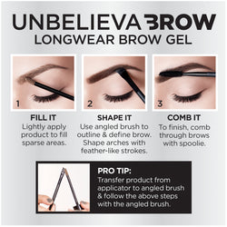 L'Oreal Paris Unbelieva-Brow Longwear Waterproof Tinted Brow Gel, Dark Brunette, 0.15 fl. oz.-CaribOnline