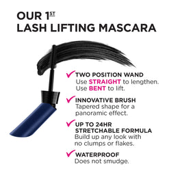 L'Oréal Paris Unlimited Lash Lifting and Lengthening Waterproof Mascara, Blackest Black, 0.25 fl. oz.-CaribOnline