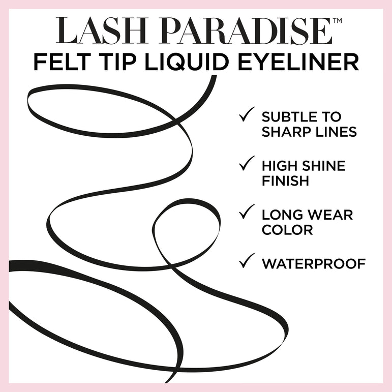 L'Oreal Paris Voluminous Lash Paradise Liquid Eyeliner, Black, 0.05 fl. oz.-CaribOnline