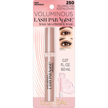 L'Oreal Paris Voluminous Lash Paradise Mascara Primer/Base, Millennial Pink, 0.27 fl. oz.-CaribOnline