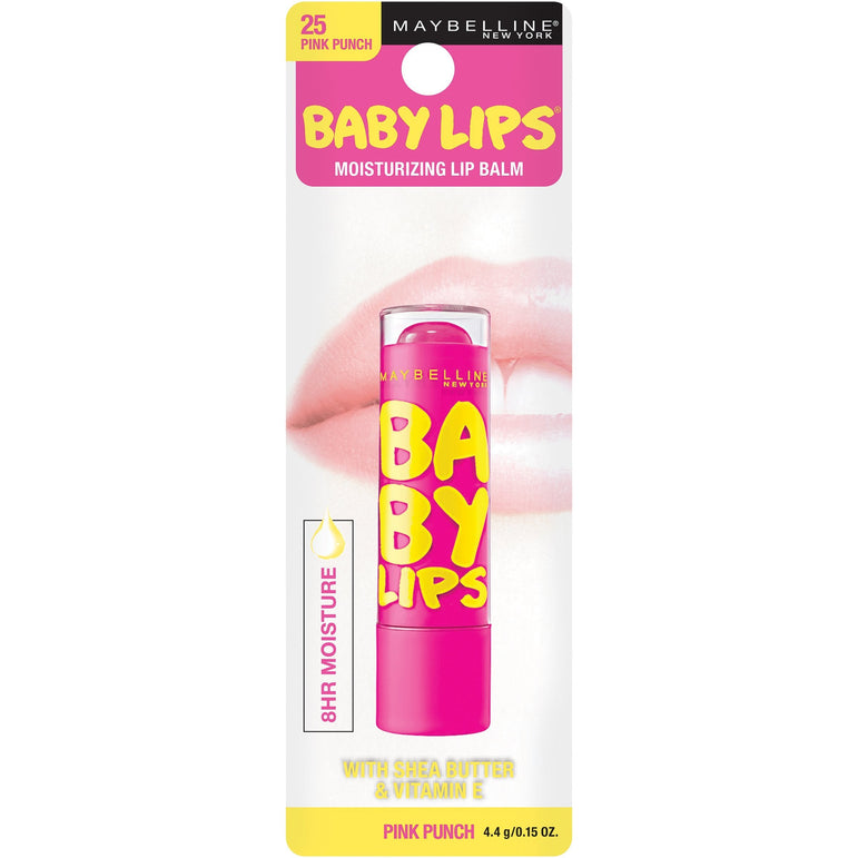 Maybelline Baby Lips Moisturizing Lip Balm, Lip Makeup, Pink Punch, 0.15 oz.-CaribOnline