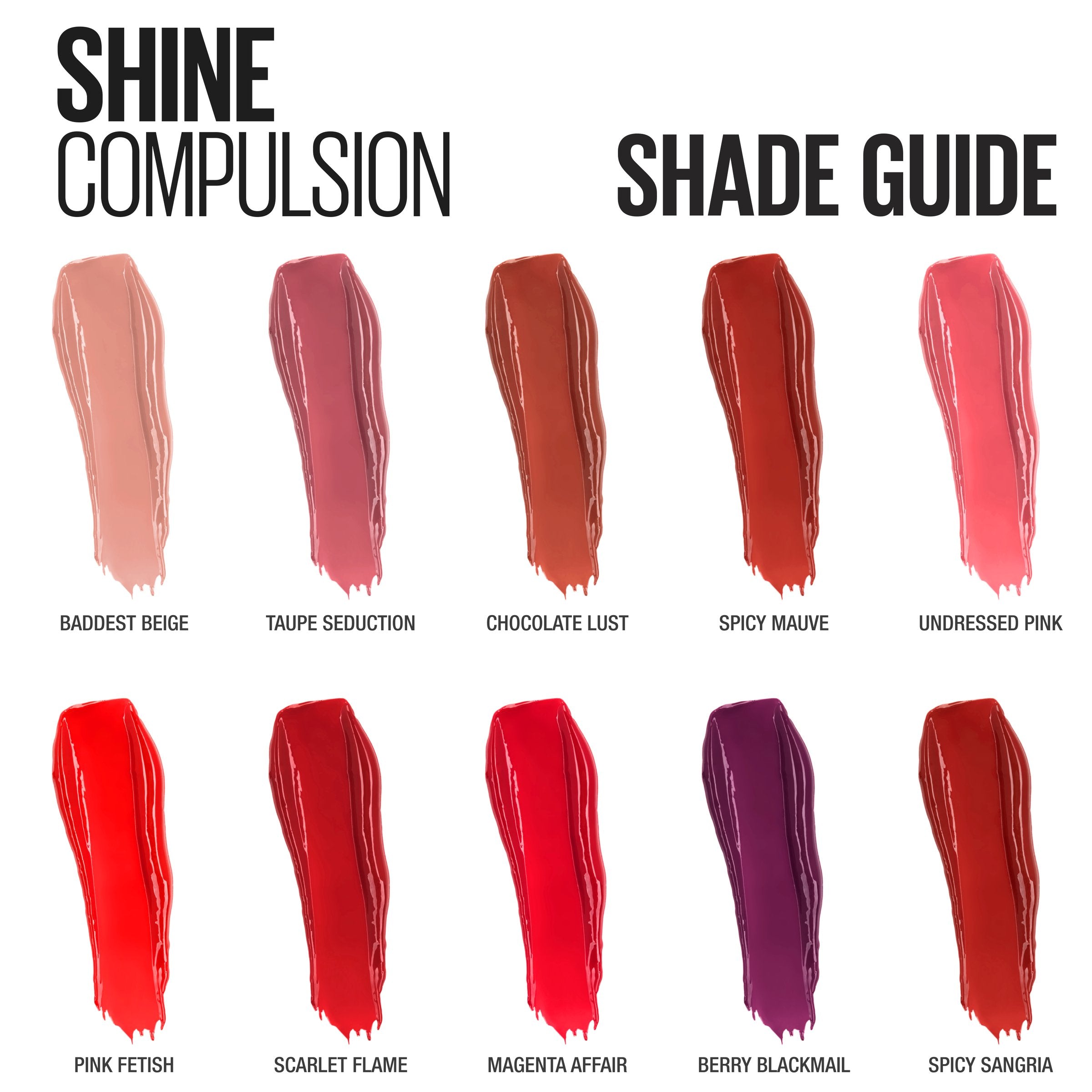 Maybelline Color Sensational Shine Compulsion Lipstick Makeup, Magenta Affair, 0.1 oz.-CaribOnline