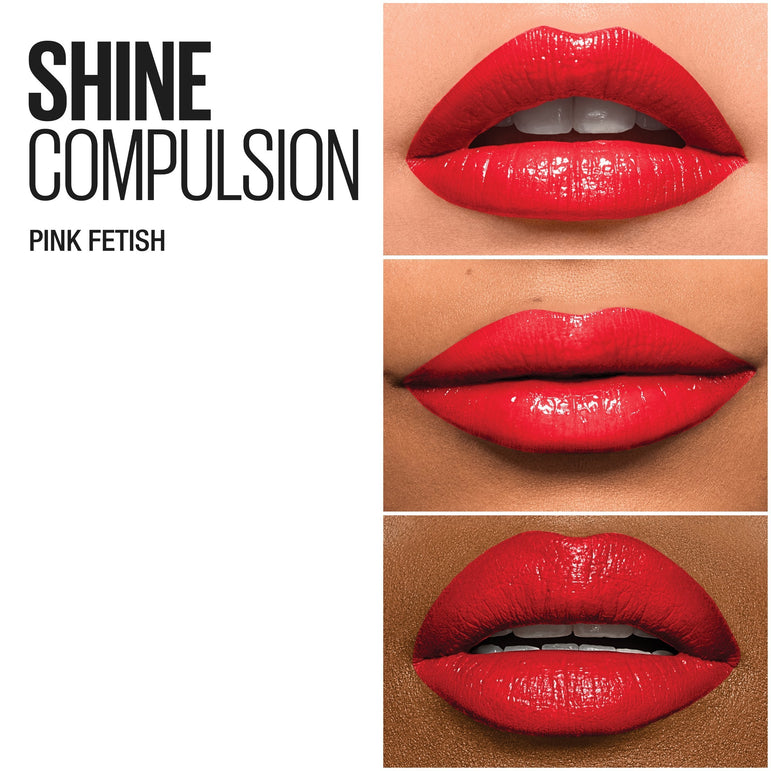 Maybelline Color Sensational Shine Compulsion Lipstick Makeup, Pink Fetish, 0.1 oz.-CaribOnline
