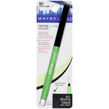 Maybelline Define-A-Line Eyeliner, Ebony Black, 0.01 oz.-CaribOnline