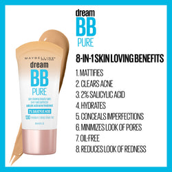 Maybelline Dream Pure BB Cream 8-in-1 Skin Perfector, Light, 1 fl. oz.-CaribOnline
