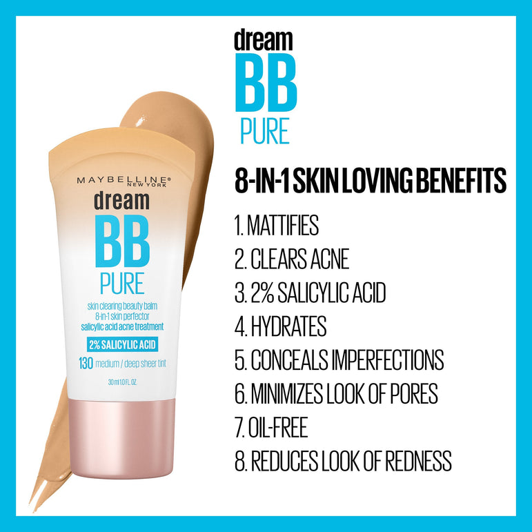 Maybelline Dream Pure BB Cream 8-in-1 Skin Perfector, Light, 1 fl. oz.-CaribOnline