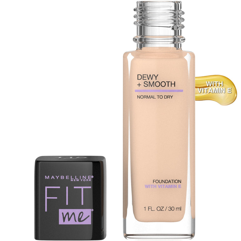Maybelline Fit Me Dewy + Smooth Liquid Foundation Makeup with SPF 18, Ivory, 1 fl. oz.-CaribOnline