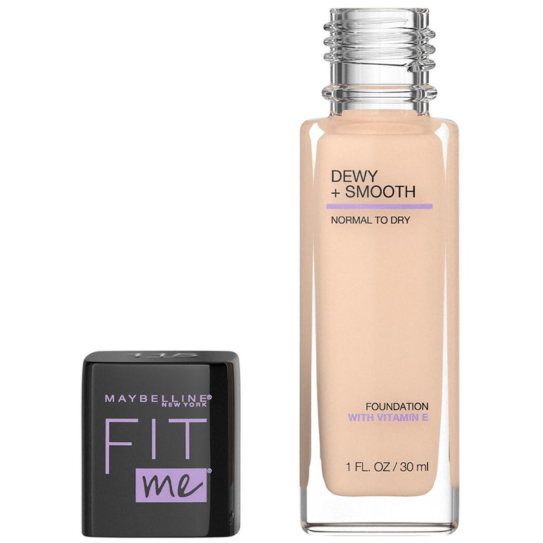 Maybelline Fit Me Dewy + Smooth Liquid Foundation Makeup with SPF 18, Ivory, 1 fl. oz.-CaribOnline