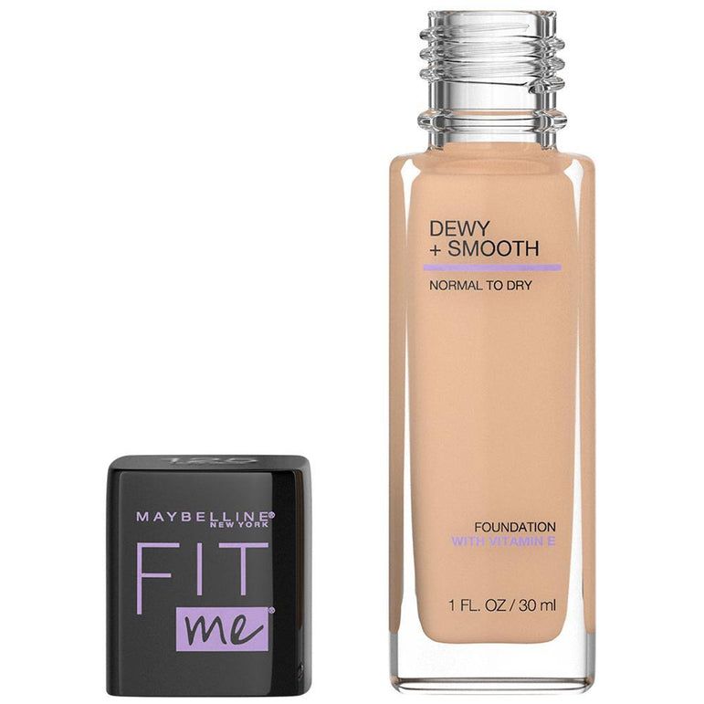 Maybelline Fit Me Dewy + Smooth Liquid Foundation Makeup with SPF 18, Nude Beige, 1 fl. oz.-CaribOnline