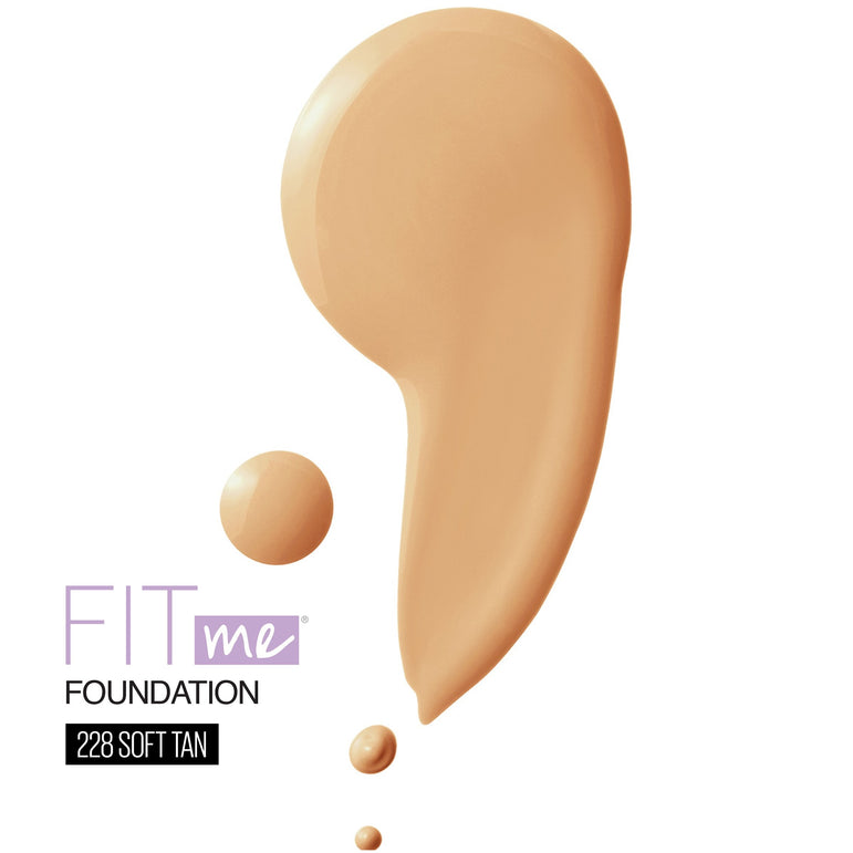 Maybelline Fit Me Dewy + Smooth Liquid Foundation Makeup with SPF 18, Soft Tan, 1 fl. oz.-CaribOnline