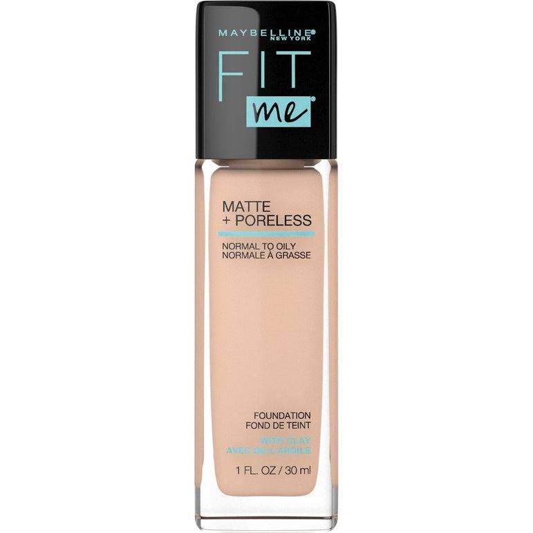 Maybelline Fit Me Matte + Poreless Liquid Foundation Makeup, Creamy Beige, 1 fl. oz.-CaribOnline