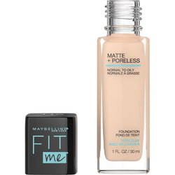 Maybelline Fit Me Matte + Poreless Liquid Foundation Makeup, Ivory, 1 fl. oz.-CaribOnline