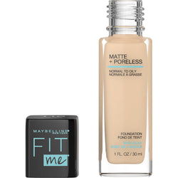 Maybelline Fit Me Matte + Poreless Liquid Foundation Makeup, Light Beige, 1 fl. oz.-CaribOnline