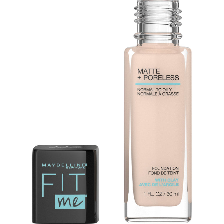 Maybelline Fit Me Matte + Poreless Liquid Foundation Makeup, Natural Ivory, 1 fl. oz.-CaribOnline