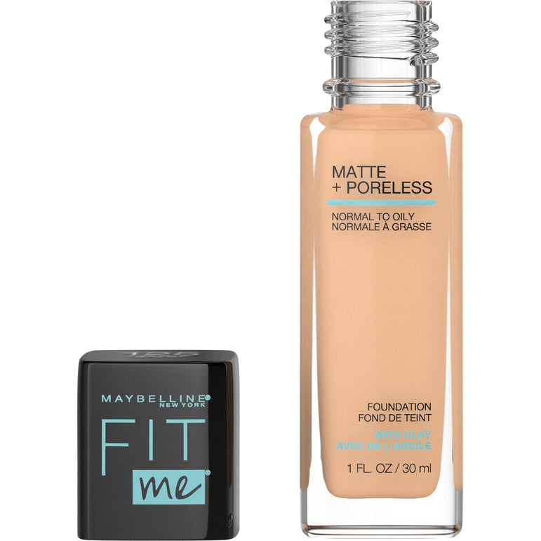 Maybelline Fit Me Matte + Poreless Liquid Foundation Makeup, Nude Beige, 1 fl. oz.-CaribOnline