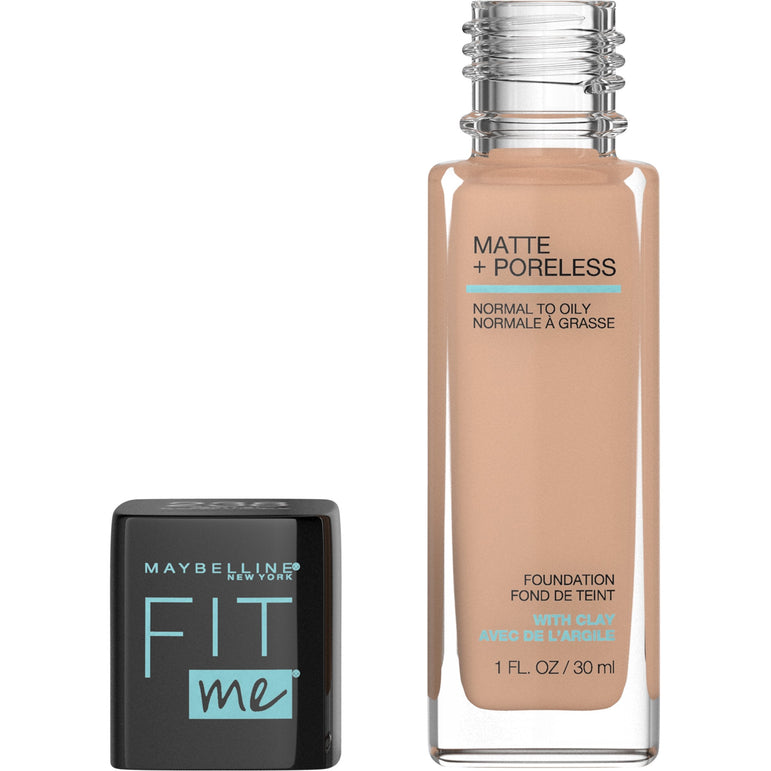 Maybelline Fit Me Matte + Poreless Liquid Foundation Makeup, Rich Tan, 1 fl. oz.-CaribOnline