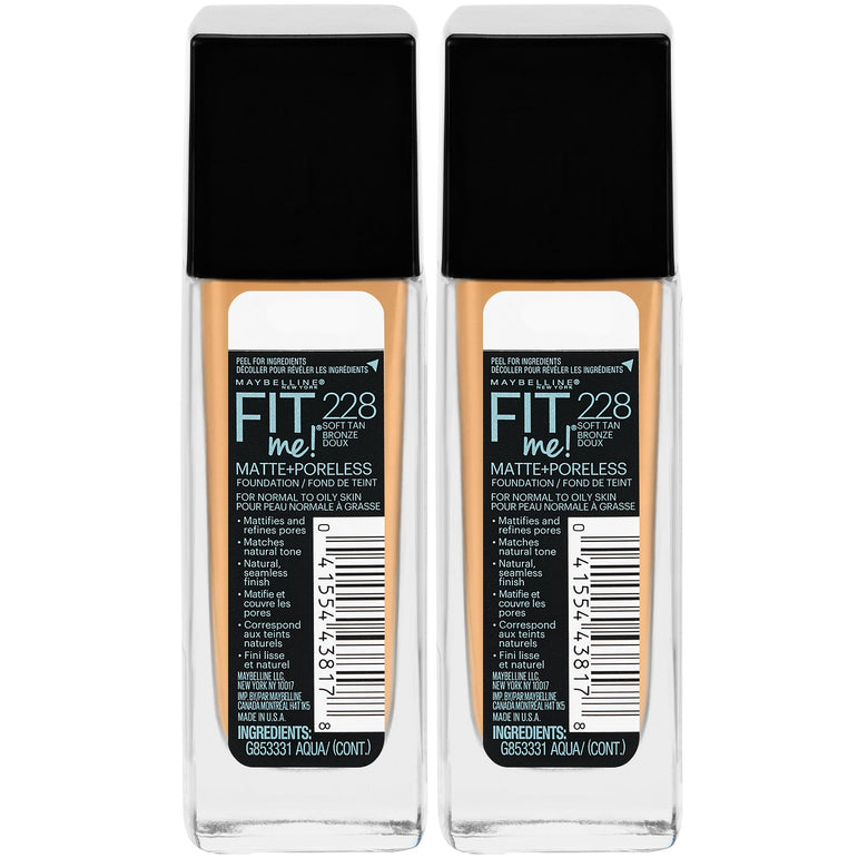 Fit me® matte + poreless liquid foundation makeup soft tan