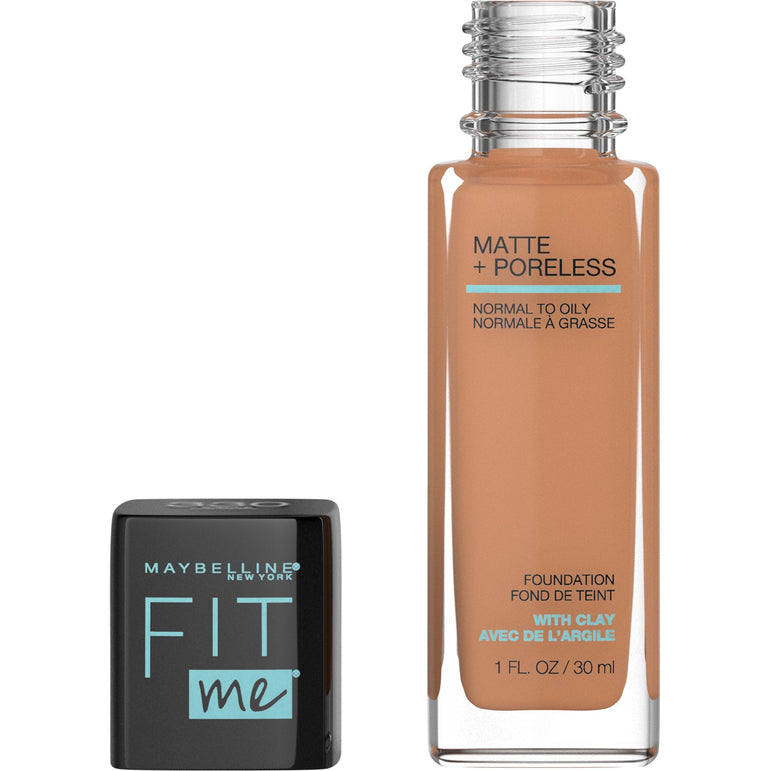 Maybelline Fit Me Matte + Poreless Liquid Foundation Makeup, Toffee, 1 fl. oz.-CaribOnline