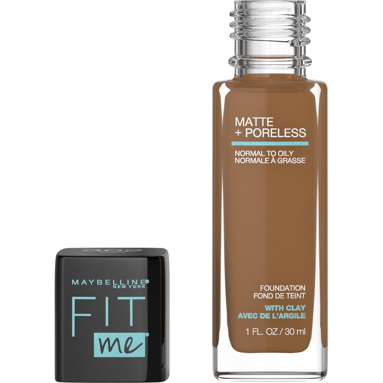 Maybelline Fit Me Matte + Poreless Liquid Foundation Makeup, Truffle, 1 fl. oz.-CaribOnline