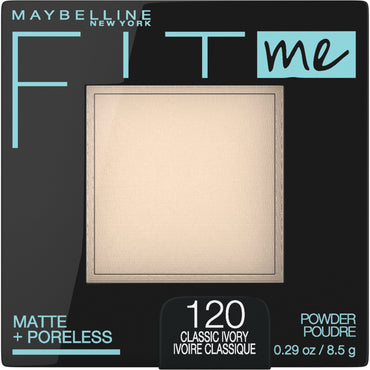 Maybelline Fit Me Matte + Poreless Pressed Face Powder Makeup, Classic Ivory, 0.29 oz.-CaribOnline