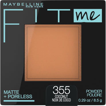 Maybelline Fit Me Matte + Poreless Pressed Face Powder Makeup, Coconut, 0.29 oz.-CaribOnline
