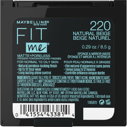 Maybelline Fit Me Matte + Poreless Pressed Face Powder Makeup, Natural Beige, 0.29 oz.-CaribOnline