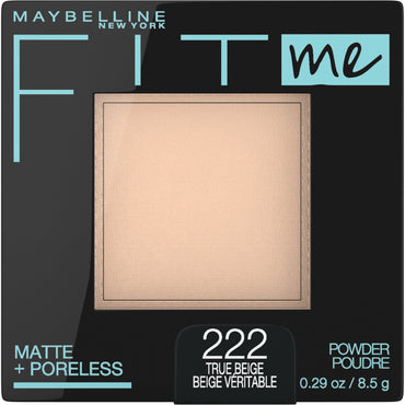 Maybelline Fit Me Matte + Poreless Pressed Face Powder Makeup, True Beige, 0.29 oz.-CaribOnline