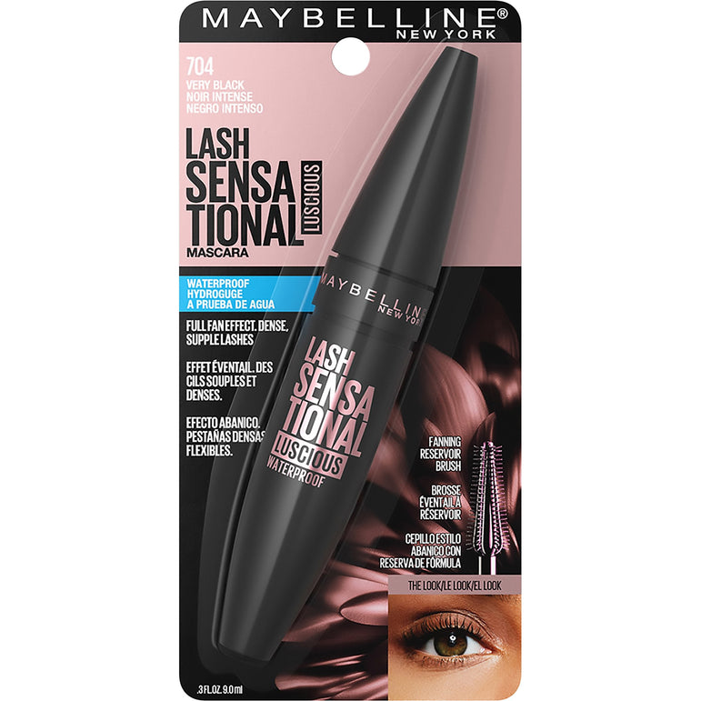 Maybelline Lash Sensational Luscious Waterproof Mascara, Very Black, 0.3 fl. oz.-CaribOnline